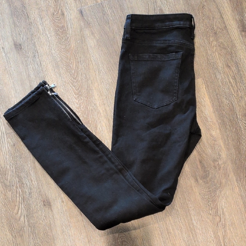Nova Men Black Distressed Point Of View Skinny Jeans Size 30 - Picture 3 of 12